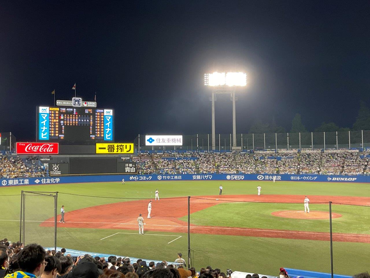 8/16（火）18時　東京ヤクルト対阪神　明治神宮野球場　2022　セ・リーグ公式戦の画像