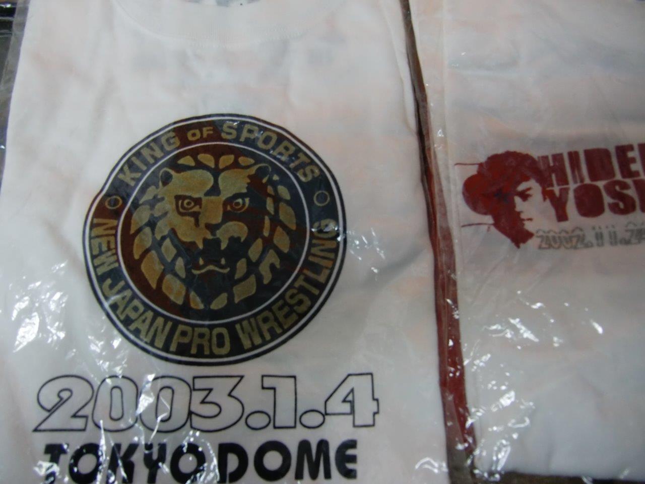 2003・1・4「新日本プロレス」、「PRIDE.23」吉田秀彦 vs ドン・フライ、「INOKI BOM-BA-YE 2001」Tシャツ　週刊プロレスNo.1189